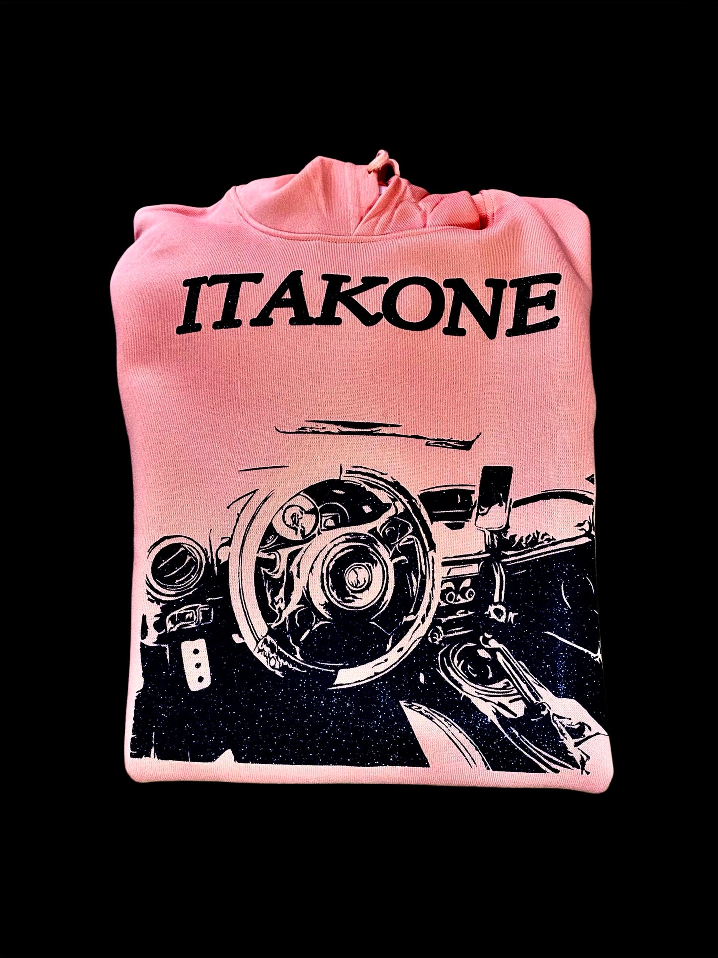 Premium - Pink & Midnight Black JDM Interior Hoodie