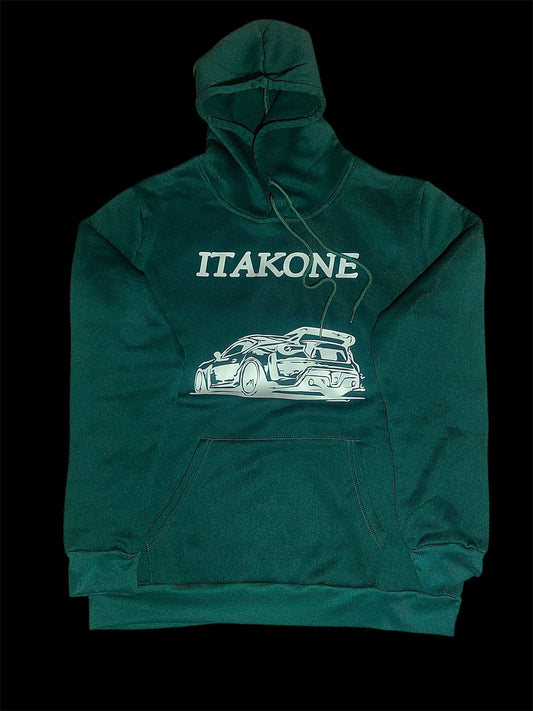 Green & Silver JDM Car Hoodie