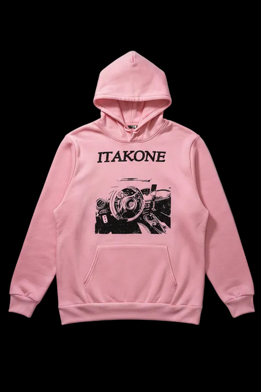 Premium - Pink & Midnight Black JDM Interior Hoodie