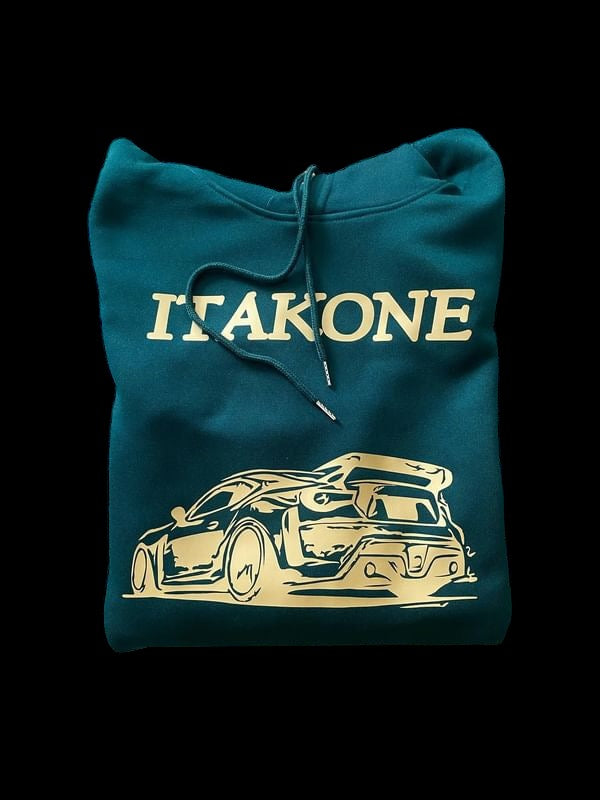 Dark Green & Gold JDM Car Hoodie