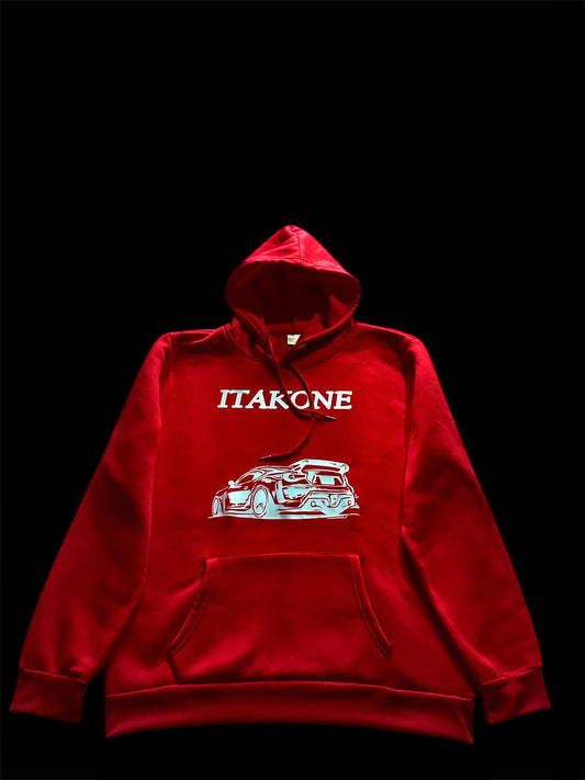 Red & Silver JDM Car Hoodie