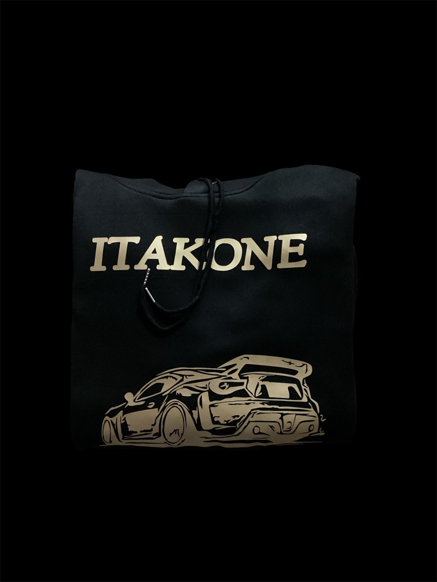 Black & Gold JDM Car Hoodie